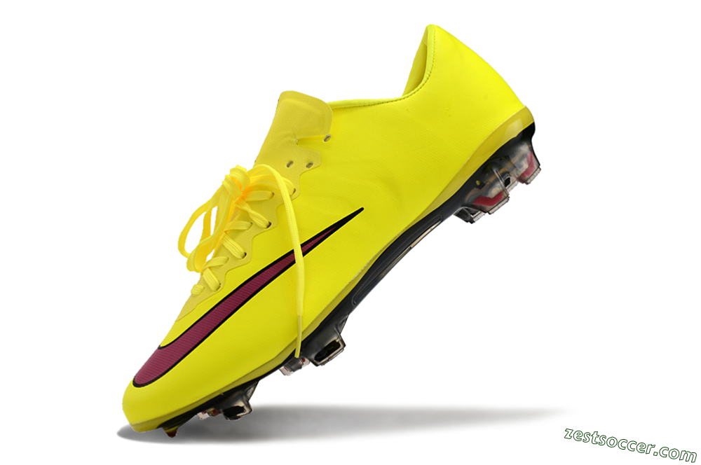 Nike Mercurial Vapor 10 FG Low-Tops Soccer Cleats - Yellow/Black/Red 5