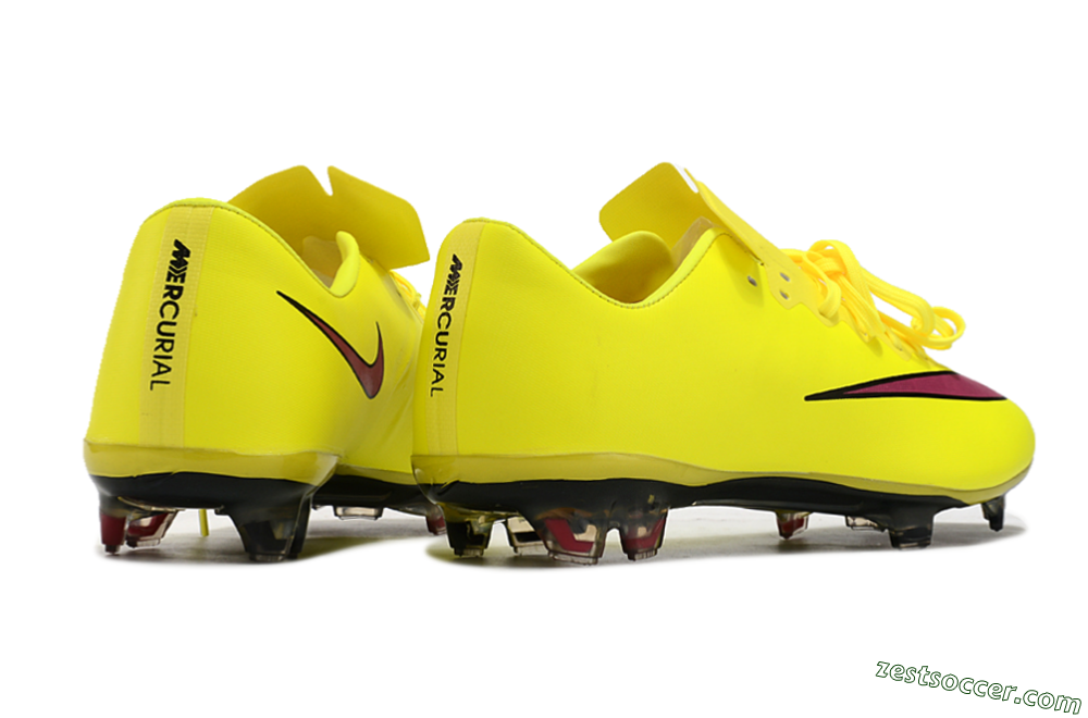 Nike Mercurial Vapor 10 FG Low-Tops Soccer Cleats - Yellow/Black/Red 6