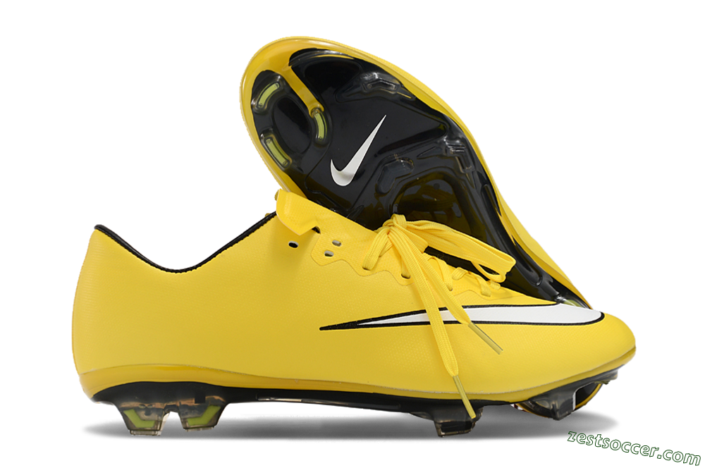 Nike Mercurial Vapor 10 FG Low-Tops Soccer Cleats - Yellow/White/Black 0
