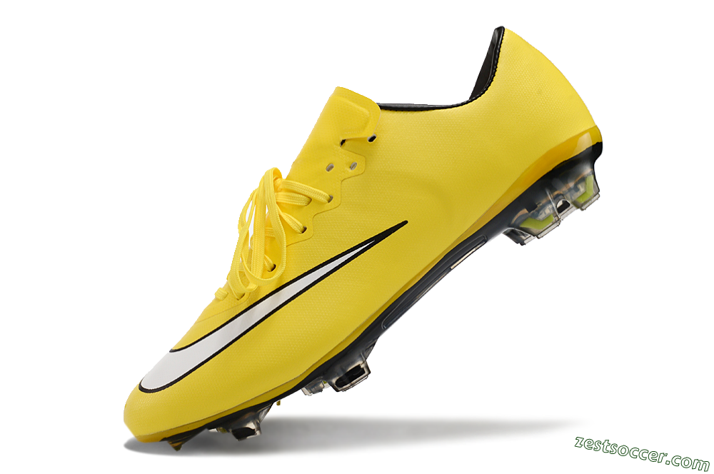 Nike Mercurial Vapor 10 FG Low-Tops Soccer Cleats - Yellow/White/Black 5