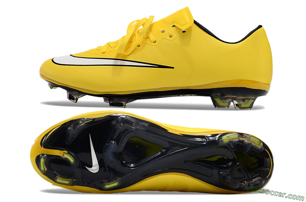 Nike Mercurial Vapor 10 FG Low-Tops Soccer Cleats - Yellow/White/Black 1