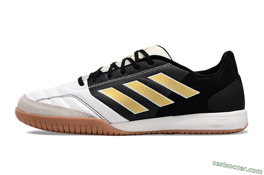Adidas Top Sala Competition IC Low-Tops Soccer Shoes - White/Black/Gold 2