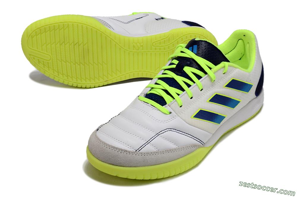 Adidas Top Sala Competition IC Low-Tops Soccer Shoes - White/Blue/Yellow 3