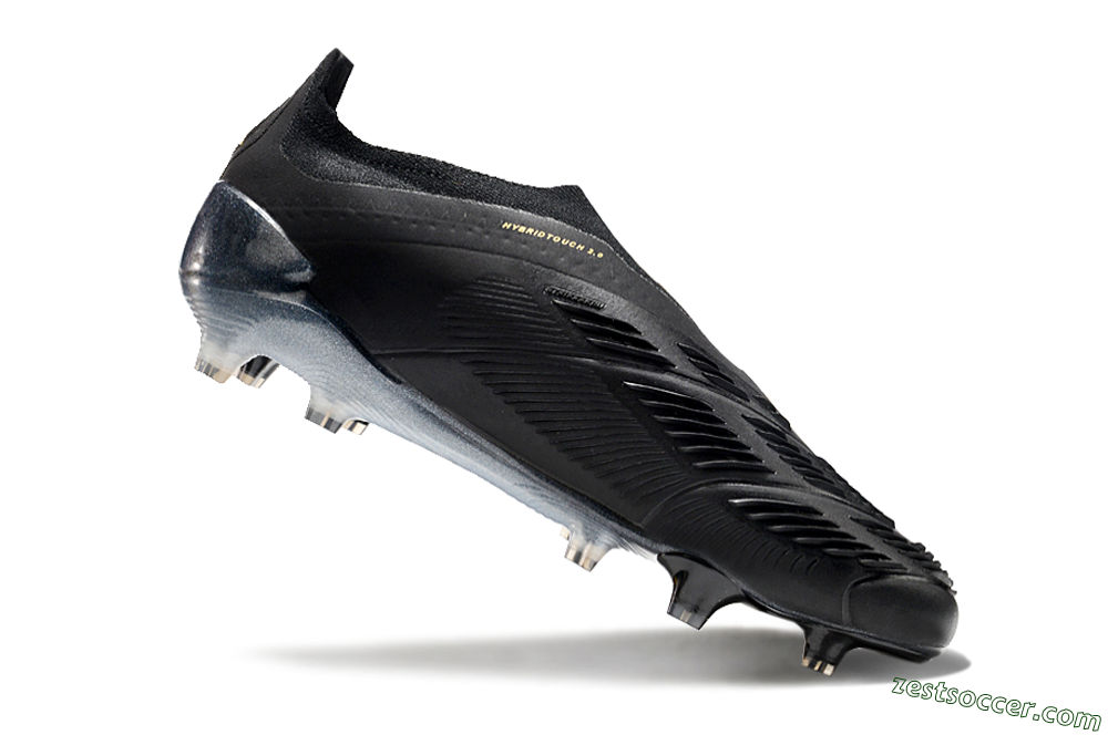 Adidas Predator Elite Laceless FG Low-Tops Soccer Cleats - Black/Silver/Gold 4