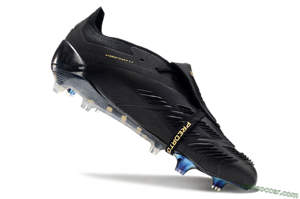Adidas Predator Elite Foldover Tongue FG Low-Tops Soccer Cleats - Black/Silver/Gold 4