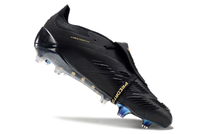 Adidas Predator Elite Foldover Tongue FG Low-Tops Soccer Cleats - Black/Silver/Gold