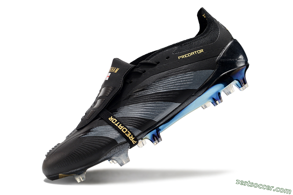 Adidas Predator Elite Foldover Tongue FG Low-Tops Soccer Cleats - Black/Silver/Gold 5