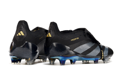 Adidas Predator Elite Foldover Tongue FG Low-Tops Soccer Cleats - Black/Silver/Gold