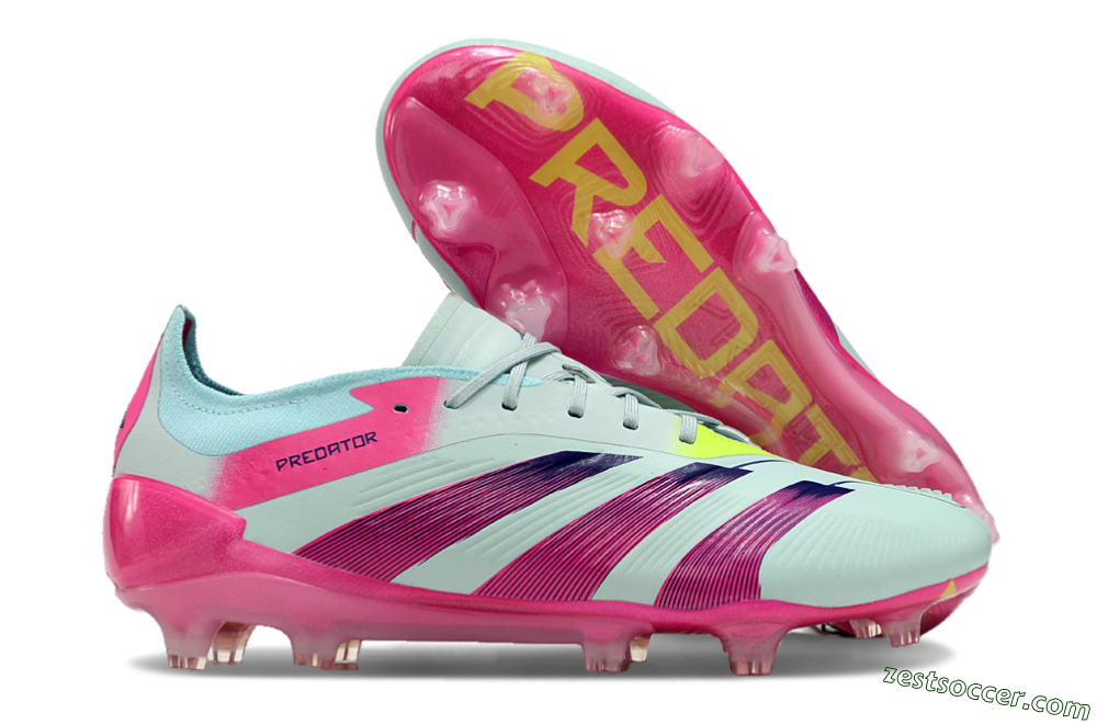 Adidas Predator Elite 24 FG Low-Tops Soccer Cleats - Jade/Purple/Pink 0