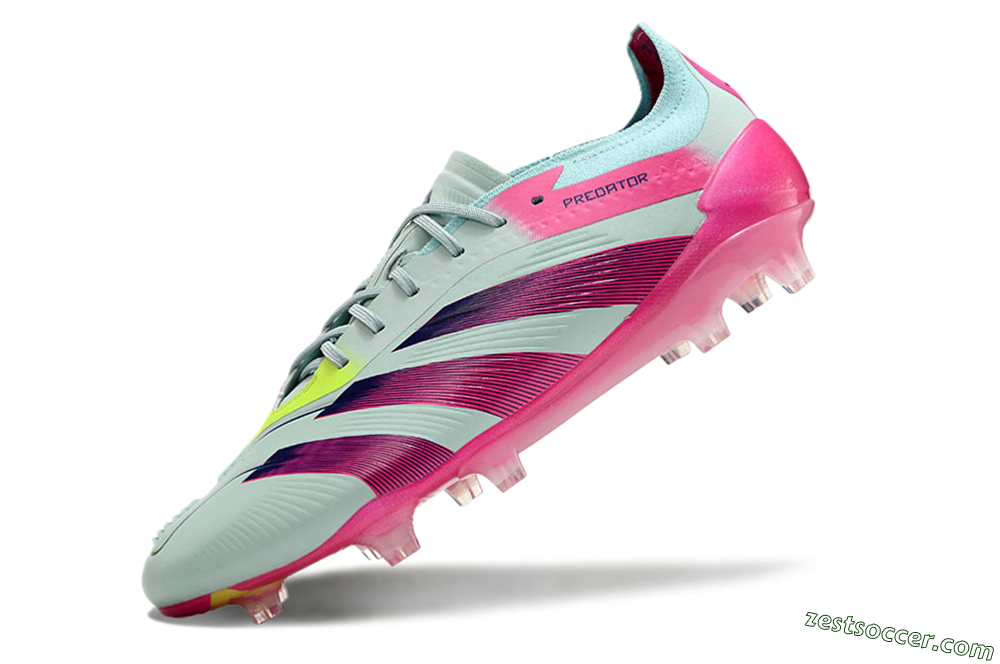 Adidas Predator Elite 24 FG Low-Tops Soccer Cleats - Jade/Purple/Pink 5
