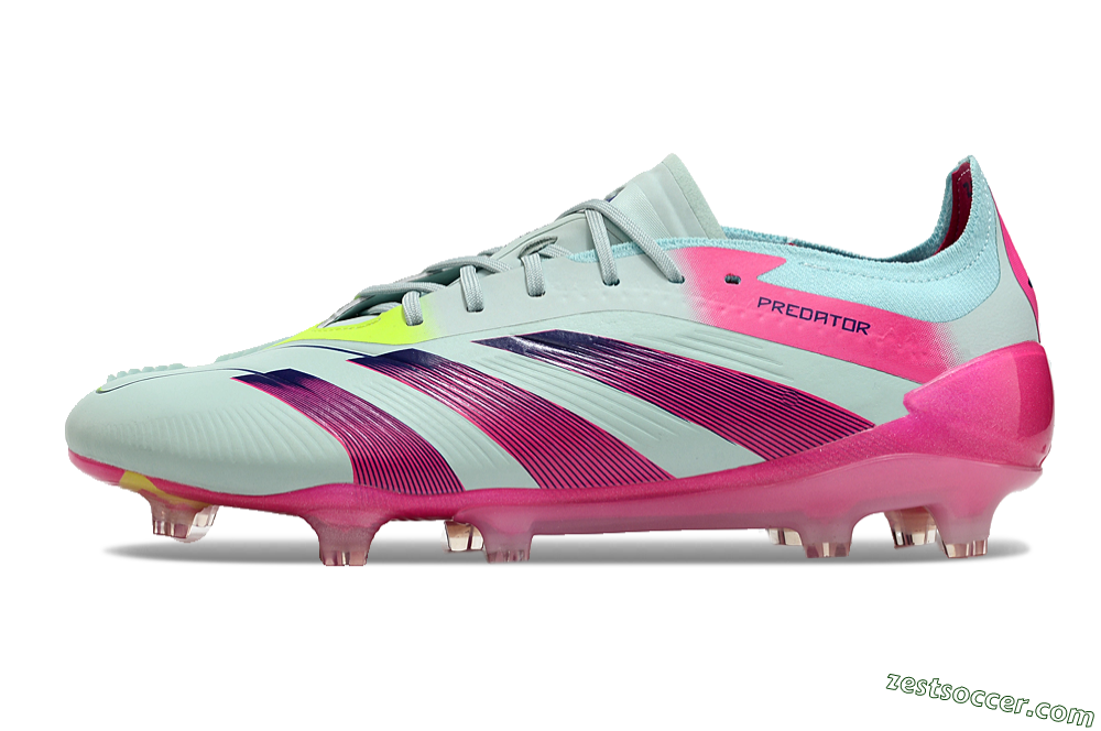 Adidas Predator Elite 24 FG Low-Tops Soccer Cleats - Jade/Purple/Pink 2