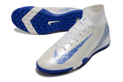 Nike Air Zoom Mercurial Superfly 10 Elite TF High-Tops Soccer Shoes - Beige/Blue