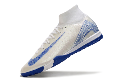 Nike Air Zoom Mercurial Superfly 10 Elite TF High-Tops Soccer Shoes - Beige/Blue