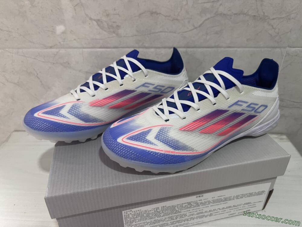 Adidas F50 Pro TF Low-Tops Soccer Shoes - Blue/Red/Beige