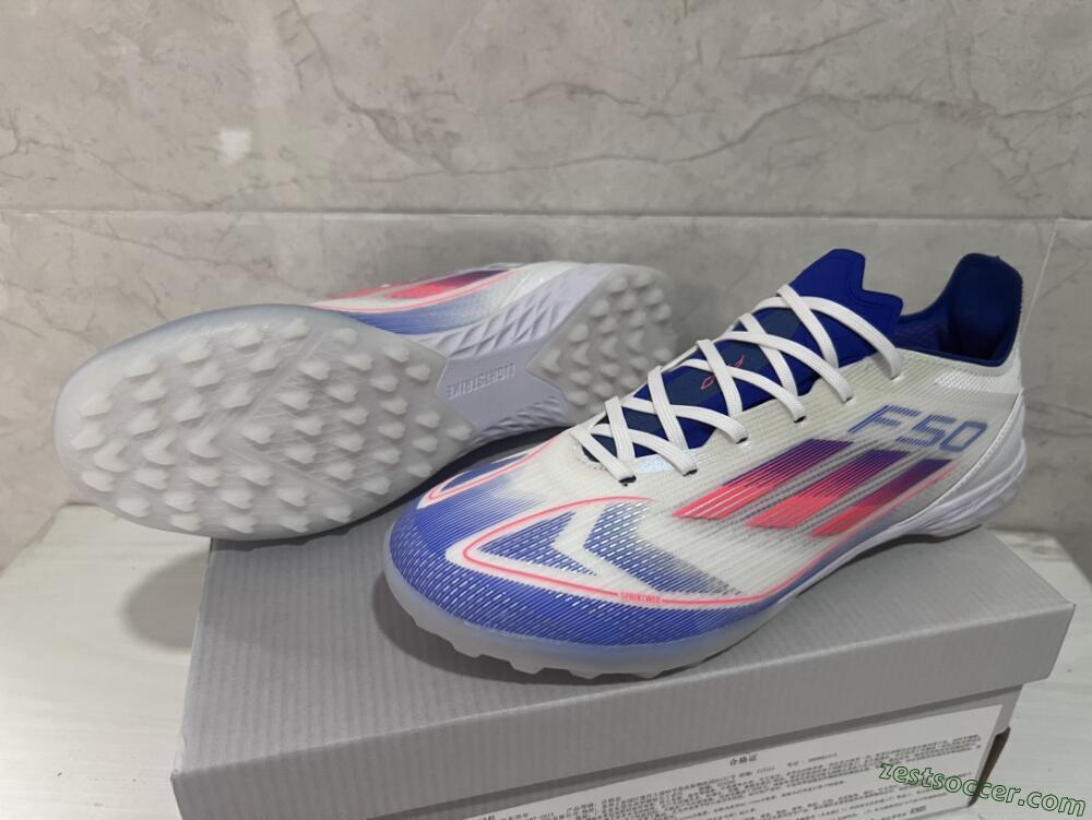 Adidas F50 Pro TF Low-Tops Soccer Shoes - Blue/Red/Beige
