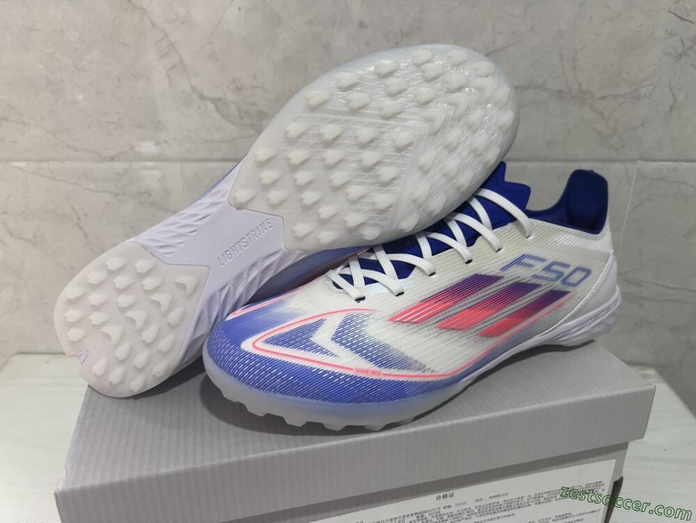 Adidas F50 Pro TF Low-Tops Soccer Shoes - Blue/Red/Beige