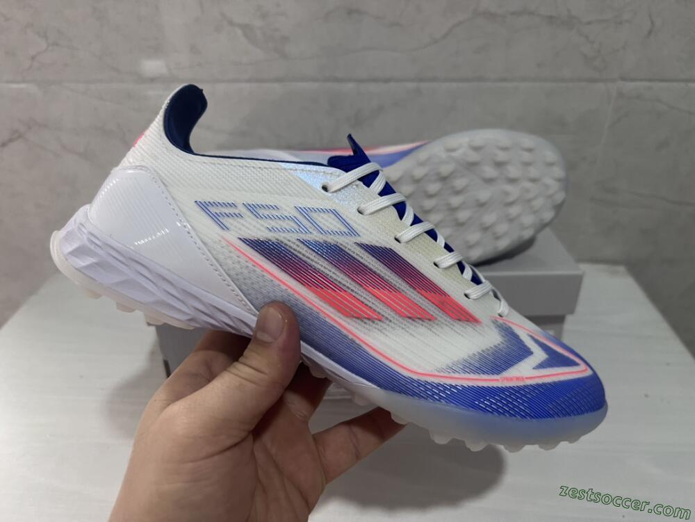 Adidas F50 Pro TF Low-Tops Soccer Shoes - Blue/Red/Beige