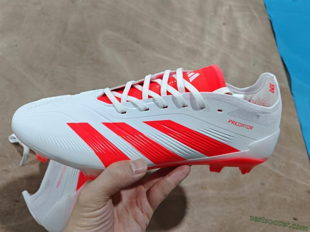 Adidas Predator Accuracy.1 FG Low-Tops Soccer Cleats - Beige/White/Red
