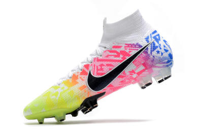 Nike Mercurial Superfly 7 Elite FG High-Tops Soccer Cleats - Yellow/Pink/Blue