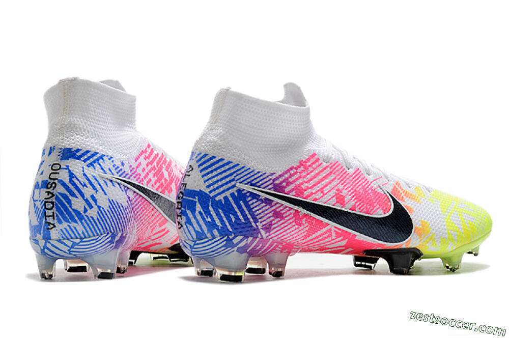 Nike Mercurial Superfly 7 Elite FG High-Tops Soccer Cleats - Yellow/Pink/Blue 9