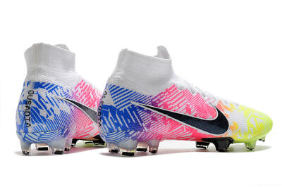 Nike Mercurial Superfly 7 Elite FG High-Tops Soccer Cleats - Yellow/Pink/Blue
