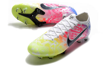 Nike Mercurial Vapor 13 Elite FG Low-Tops Soccer Cleats - Yellow/Pink/Blue