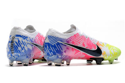 Nike Mercurial Vapor 13 Elite FG Low-Tops Soccer Cleats - Yellow/Pink/Blue