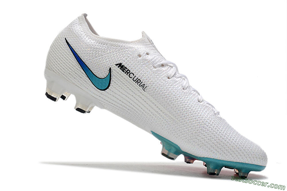 Nike Mercurial Vapor 13 Elite FG Low-Tops Soccer Cleats - White/Red/Blue 7