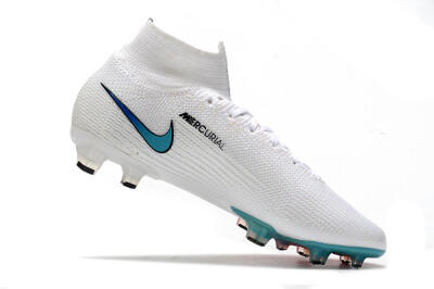 Nike Mercurial Superfly 7 Elite FG High-Tops Soccer Cleats - White/Red/Blue