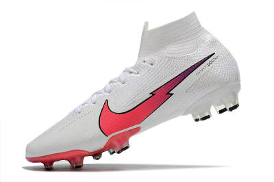 Nike Mercurial Superfly 7 Elite FG High-Tops Soccer Cleats - White/Red/Blue