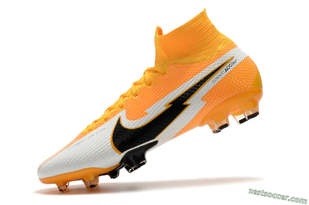 Nike Mercurial Superfly 7 Elite FG High-Tops Soccer Cleats - Orange/White/Black 8
