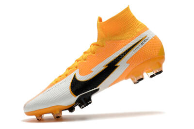 Nike Mercurial Superfly 7 Elite FG High-Tops Soccer Cleats - Orange/White/Black