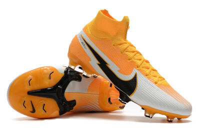 Nike Mercurial Superfly 7 Elite FG High-Tops Soccer Cleats - Orange/White/Black