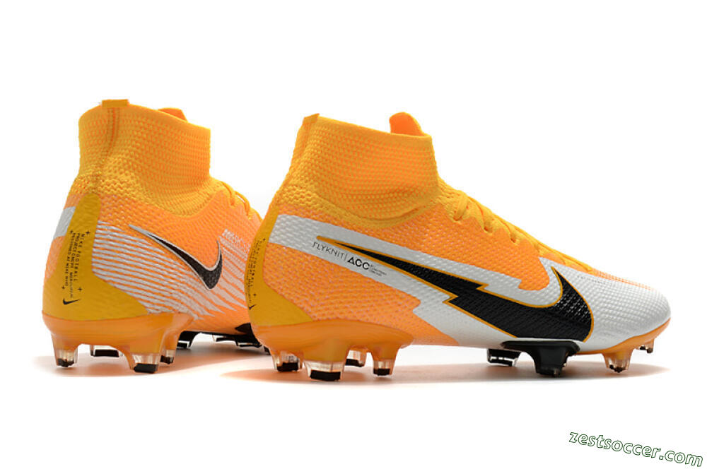 Nike Mercurial Superfly 7 Elite FG High-Tops Soccer Cleats - Orange/White/Black 9