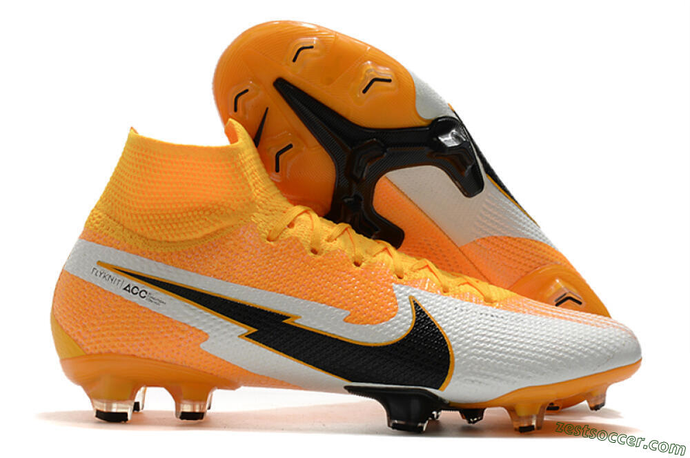 Nike Mercurial Superfly 7 Elite FG High-Tops Soccer Cleats - Orange/White/Black 0