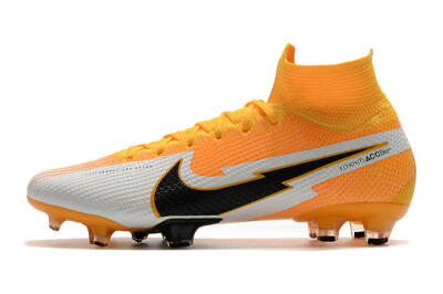 Nike Mercurial Superfly 7 Elite FG High-Tops Soccer Cleats - Orange/White/Black