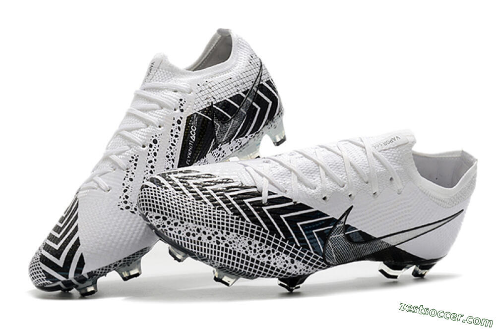 Nike Mercurial Vapor 13 Elite FG Low-Tops Soccer Cleats - Black/White/Blue 6