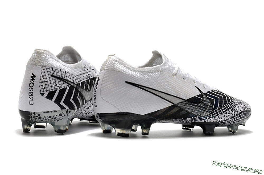 Nike Mercurial Vapor 13 Elite FG Low-Tops Soccer Cleats - Black/White/Blue 9
