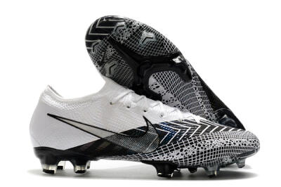 Nike Mercurial Vapor 13 Elite FG Low-Tops Soccer Cleats - Black/White/Blue