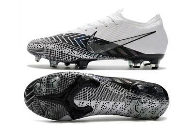 Nike Mercurial Vapor 13 Elite FG Low-Tops Soccer Cleats - Black/White/Blue