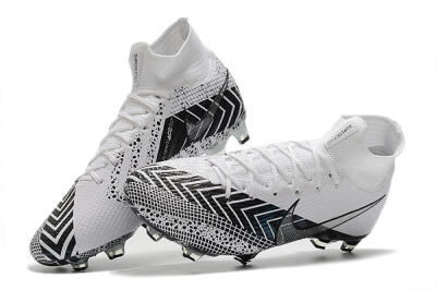 Nike Mercurial Superfly 7 Elite FG High-Tops Soccer Cleats - Black/White/Blue