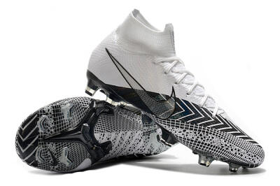 Nike Mercurial Superfly 7 Elite FG High-Tops Soccer Cleats - Black/White/Blue