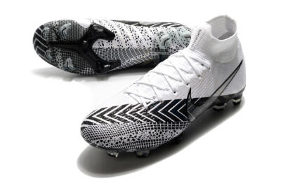 Nike Mercurial Superfly 7 Elite FG High-Tops Soccer Cleats - Black/White/Blue