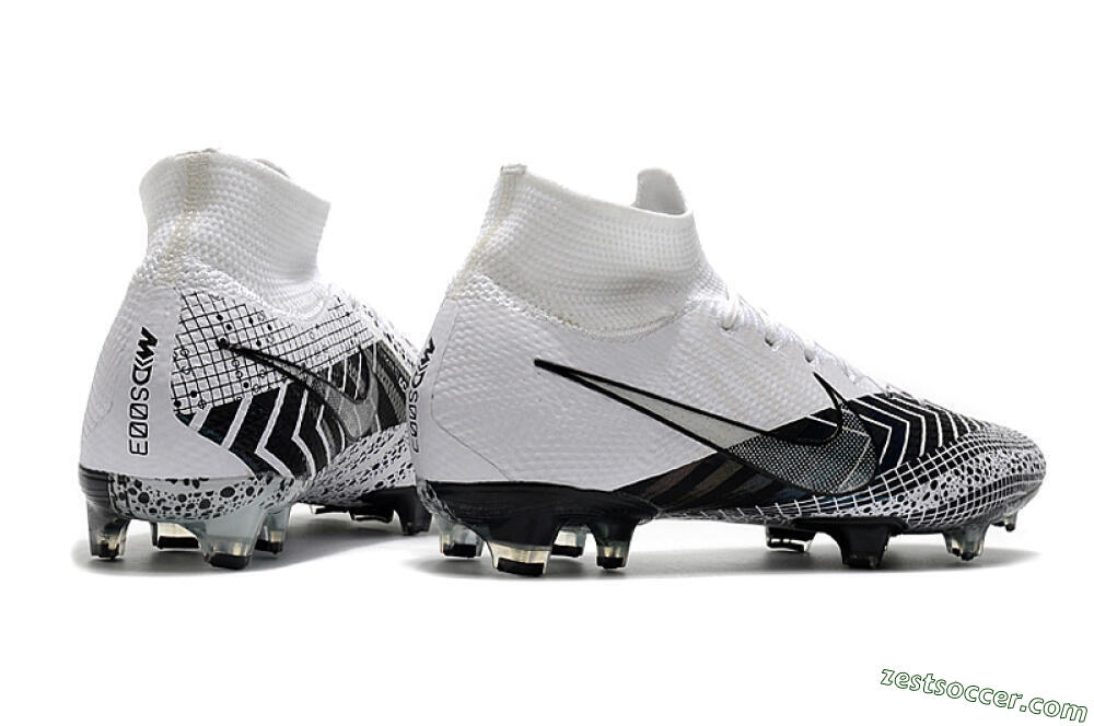 Nike Mercurial Superfly 7 Elite FG High-Tops Soccer Cleats - Black/White/Blue 9