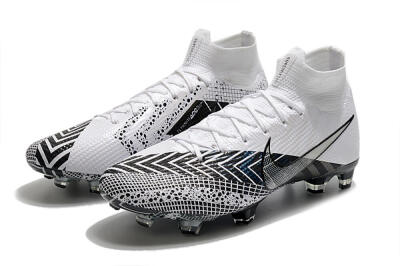 Nike Mercurial Superfly 7 Elite FG High-Tops Soccer Cleats - Black/White/Blue
