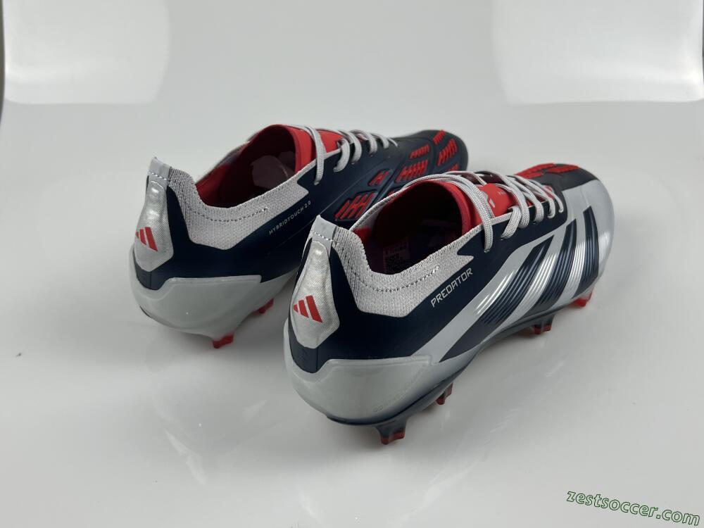 Adidas Predator Accuracy Elite FG Low-Tops Soccer Cleats - Silver/Blue/Red