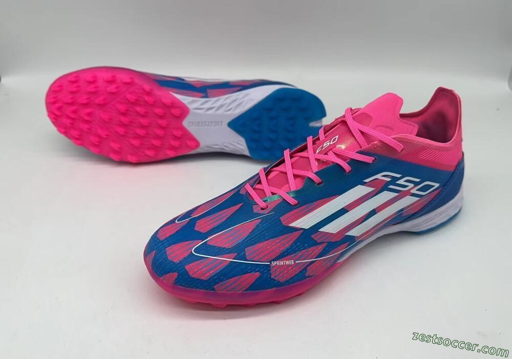 Adidas F50 Elite TF Low-Tops Soccer Shoes - Blue/Pink/White