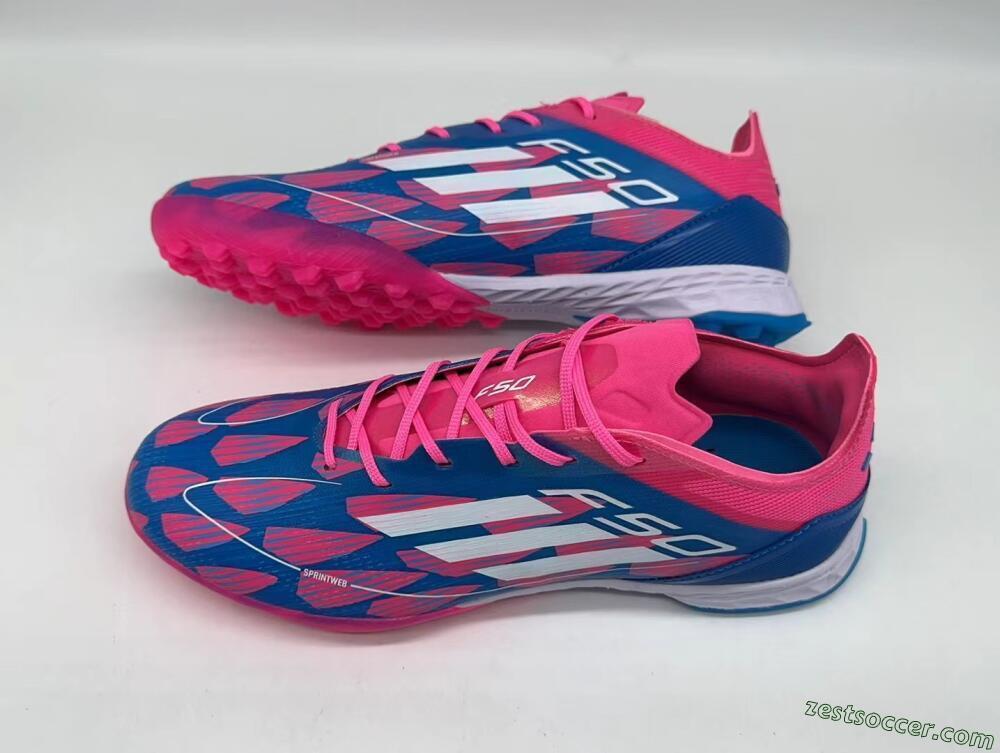 Adidas F50 Elite TF Low-Tops Soccer Shoes - Blue/Pink/White