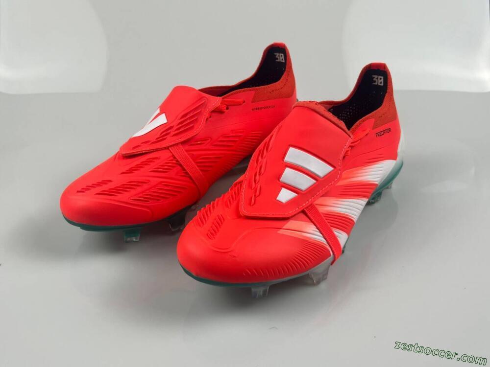 Adidas Predator Elite Foldover Tongue FG Low-Tops Soccer Cleats - Red/White/Green