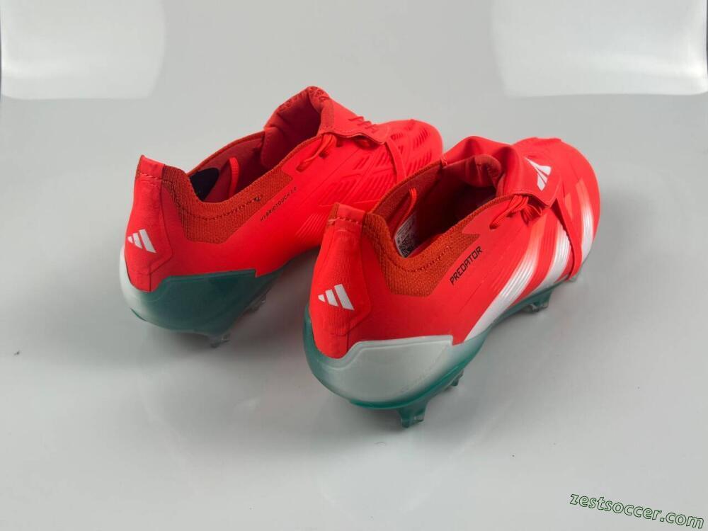 Adidas Predator Elite Foldover Tongue FG Low-Tops Soccer Cleats - Red/White/Green